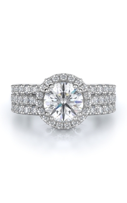 Halo Style Diamond Engagement Ring 
(Center Diamond Not Included)