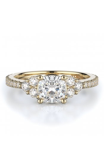 Sidestone Style Diamond Engagement ring 
(Center Diamond Not Included)