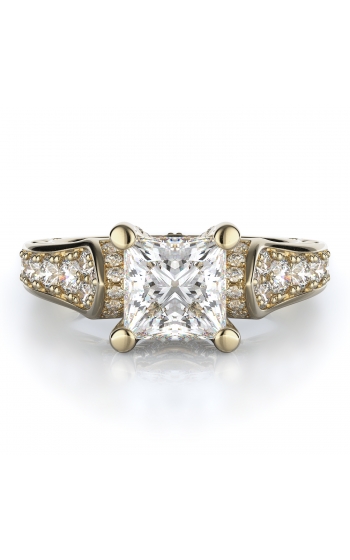 Sidestone Style Diamond Engagement ring 
(Center Diamond Not Included)