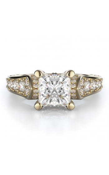 Sidestone Style Diamond Engagement ring 
(Center Diamond Not Included)