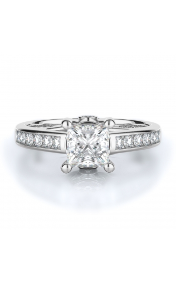 Sidestone Style Diamond Engagement ring 
(Center Diamond Not Included)