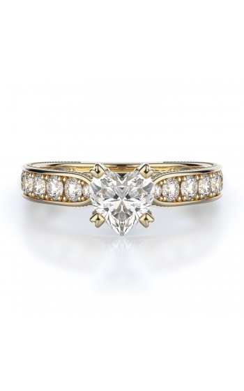 Sidestone Style Diamond Engagement ring 
(Center Diamond Not Included)