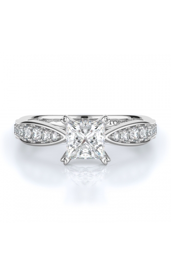 Sidestone Style Diamond Engagement ring 
(Center Diamond Not Included)