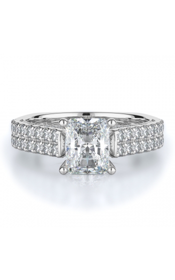 Sidestone Style Diamond Engagement ring 
(Center Diamond Not Included)