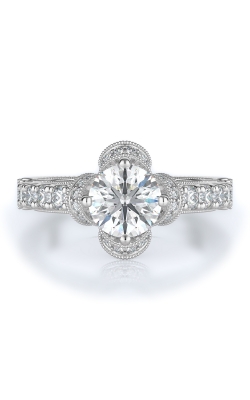 Sidestone Style Diamond Engagement Ring 
(Center Diamond Not Included)