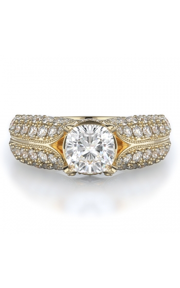 Sidestone Style Diamond Engagement ring 
(Center Diamond Not Included)