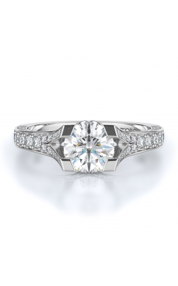 Sidestone Style Diamond Engagement ring 
(Center Diamond Not Included)