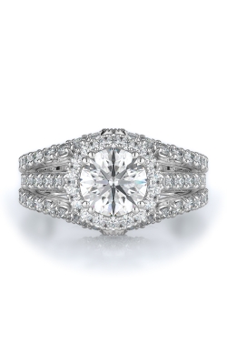 Halo Style Diamond Engagement Ring 
(Center Diamond Not Included)