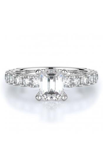 Sidestone Style Diamond Engagement ring 
(Center Diamond Not Included)