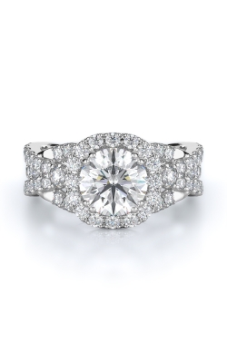 Halo Style Diamond Engagement Ring 
(Center Diamond Not Included)