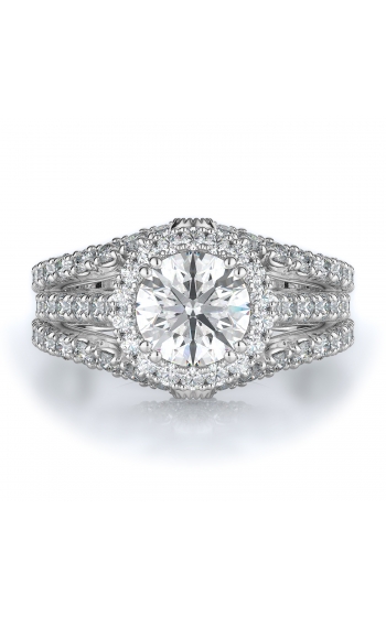 Halo Style Diamond Engagement ring 
(Center Diamond Not Included)