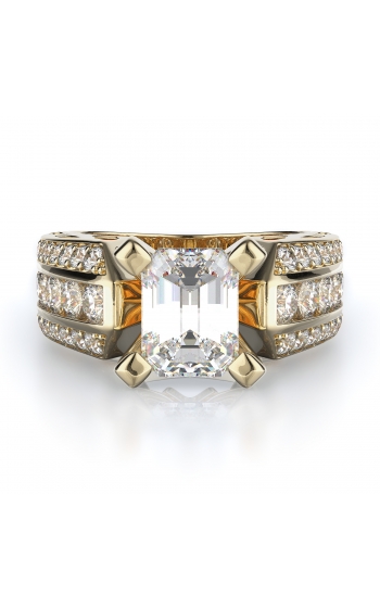 Sidestone Style Diamond Engagement ring 
(Center Diamond Not Included)