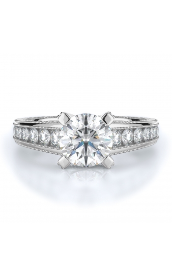 Sidestone Style Diamond Engagement ring 
(Center Diamond Not Included)