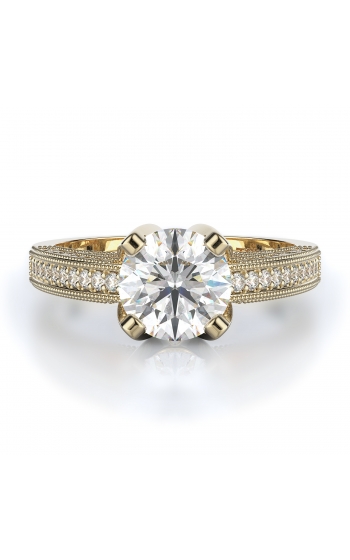 Sidestone Style Diamond Engagement ring 
(Center Diamond Not Included)