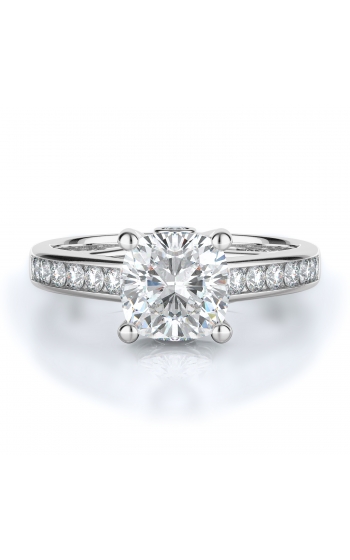 Sidestone Style Diamond Engagement ring 
(Center Diamond Not Included)