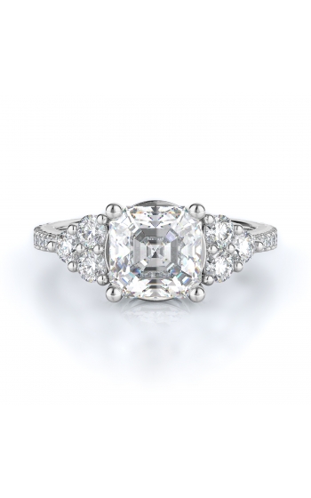 Sidestone Style Diamond Engagement ring 
(Center Diamond Not Included)