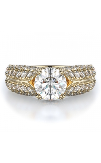 Sidestone Style Diamond Engagement ring 
(Center Diamond Not Included)