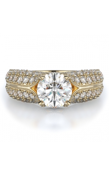 Sidestone Style Diamond Engagement ring 
(Center Diamond Not Included)