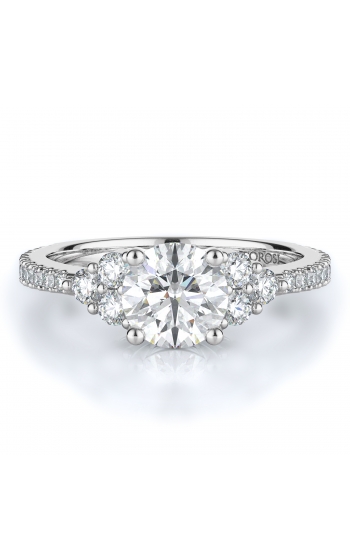 Sidestone Style Diamond Engagement ring 
(Center Diamond Not Included)