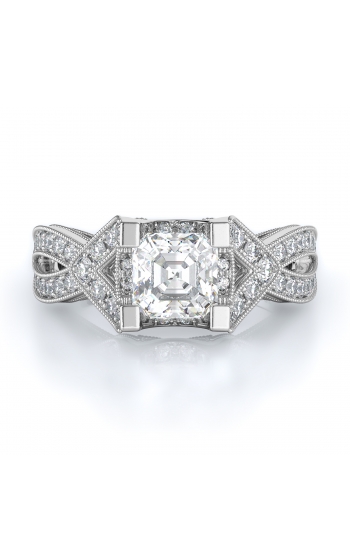 Sidestone Style Diamond Engagement ring 
(Center Diamond Not Included)