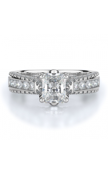 Sidestone Style Diamond Engagement ring 
(Center Diamond Not Included)