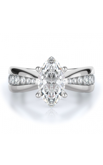 Sidestone Style Diamond Engagement ring 
(Center Diamond Not Included)