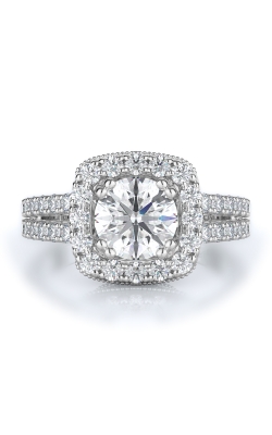 Halo Style Diamond Engagement Ring 
(Center Diamond Not Included)