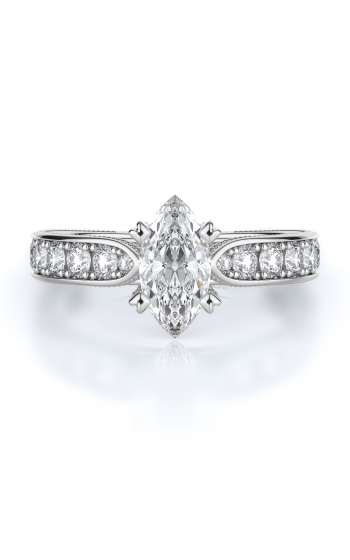 Sidestone Style Diamond Engagement ring 
(Center Diamond Not Included)