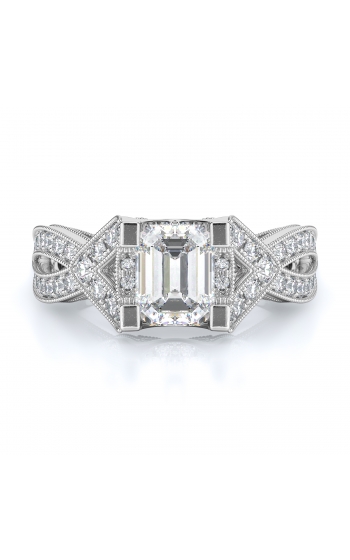 Sidestone Style Diamond Engagement ring 
(Center Diamond Not Included)