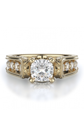 Sidestone Style Diamond Engagement ring 
(Center Diamond Not Included)