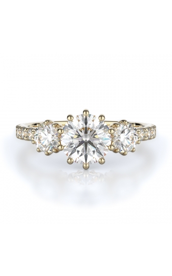 Three stone Style Diamond Engagement ring 
(Center Diamond Not Included)