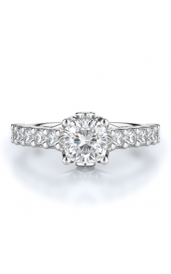 Sidestone Style Diamond Engagement ring 
(Center Diamond Not Included)
