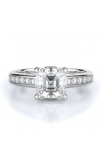 Sidestone Style Diamond Engagement ring 
(Center Diamond Not Included)