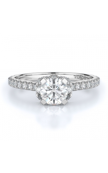 Sidestone Style Diamond Engagement ring 
(Center Diamond Not Included)