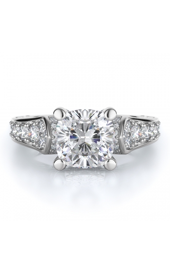 Sidestone Style Diamond Engagement ring 
(Center Diamond Not Included)