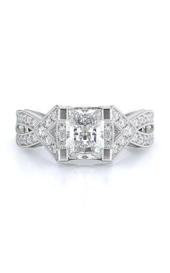 Sidestone Style Diamond Engagement ring 
(Center Diamond Not Included)