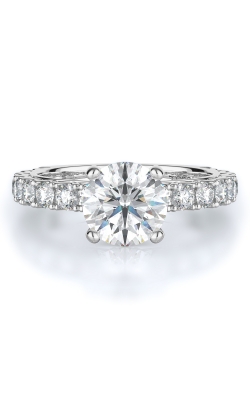 Sidestone Style Diamond Engagement Ring 
(Center Diamond Not Included)