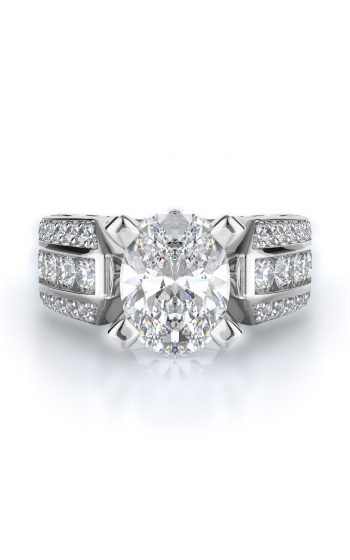 Sidestone Style Diamond Engagement ring 
(Center Diamond Not Included)