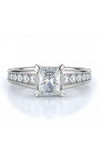 Sidestone Style Diamond Engagement ring 
(Center Diamond Not Included)