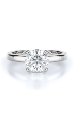 Solitaire Style Diamond Engagement Ring 
(Center Diamond Not Included)