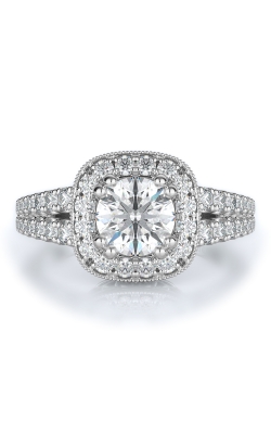 Halo Style Diamond Engagement Ring 
(Center Diamond Not Included)