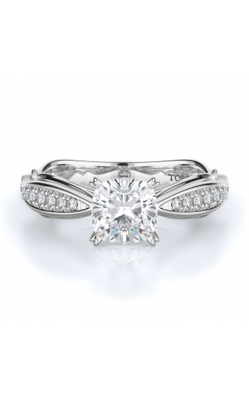 Sidestone Style Diamond Engagement ring 
(Center Diamond Not Included)