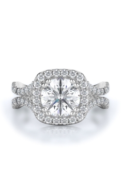 Halo Style Diamond Engagement Ring 
(Center Diamond Not Included)