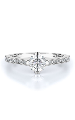 Sidestone Style Diamond Engagement Ring 
(Center Diamond Not Included)