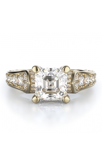 Sidestone Style Diamond Engagement ring 
(Center Diamond Not Included)