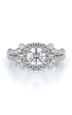 Halo Style Diamond Engagement Ring 
(Center Diamond Not Included)