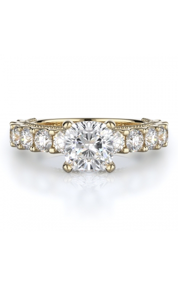 Sidestone Style Diamond Engagement ring 
(Center Diamond Not Included)