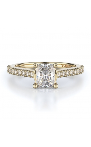 Sidestone Style Diamond Engagement ring 
(Center Diamond Not Included)