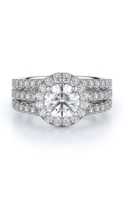 Halo Style Diamond Engagement Ring 
(Center Diamond Not Included)