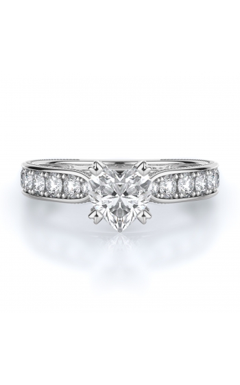 Sidestone Style Diamond Engagement ring 
(Center Diamond Not Included)